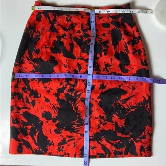 90s 2 piece skirt & tank top set red black pencil skirt matching boxy tank top - Picture 10 of 12